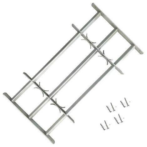 QORVA-Grille de sécurité réglable pour fenêtres 700-1050 mm – Acier galvanisé – 3 barres transversales – Installation horizontale facile