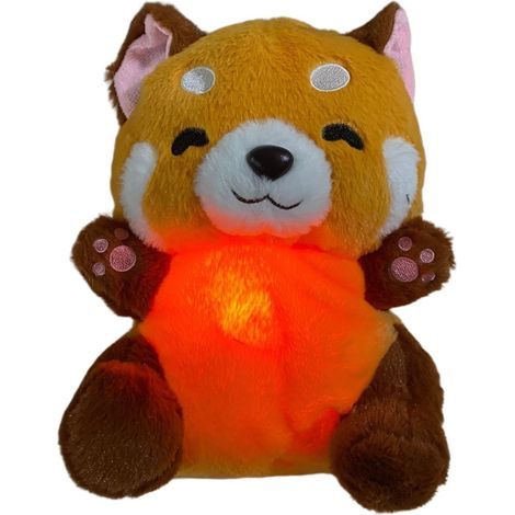 Peluche Respirante Panda Roux - Veilleuse Musicale avec Sons Apaisants et Lumières Douces - Pour Bébé - 28 cm - 1 pièce (1/5)