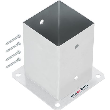 Kotarbau – Support poteau à visser 100 x 100 mm – Acier galvanisé à chaud – Fixation rapide pour structures bois – Résistant aux intempéries