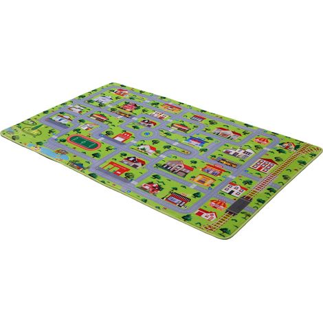 Alfombra de juegos antideslizante, tamaño extragrande, gris, 120 x 160 cm. (1/2)