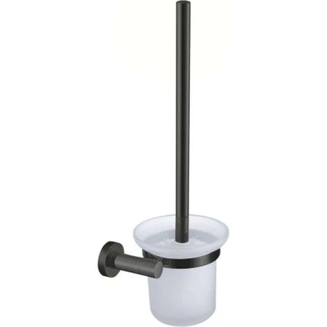 OMNIRES Modern Project - WC-Bürste mit Halter, Wandmontage, Milchglas/Graphit gebürstet MP60620GR (1/2)