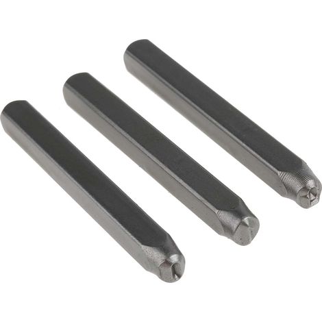 Kit de poinçons de gravure RS PRO, (0 8) x 9 pièces ( Prix pour 1 )
