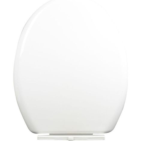 Siège de Toilette à Fermeture Douce, Blanc Épais en PP, Installation Rapide, Couvercle de WC pour Remplac (1/5)