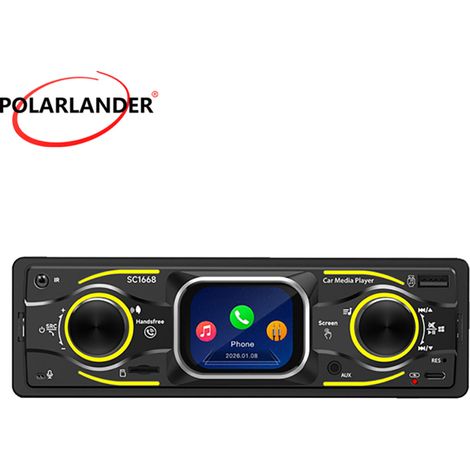 Autoradio MP3 tactile intelligent monopuce avec petit écran, Bluetooth, lecteur de carte USB, radio FM (1/5)