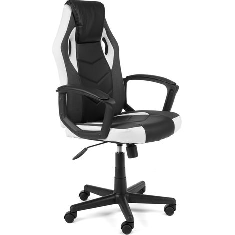 Silla de juego FG19 Negro Blanco (1/5)