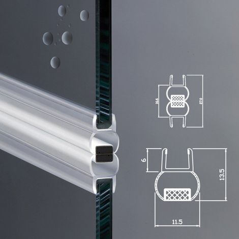 Guarnizione Magnetica Box Doccia Profilo Vetro 6mm EC-009 (1/3)
