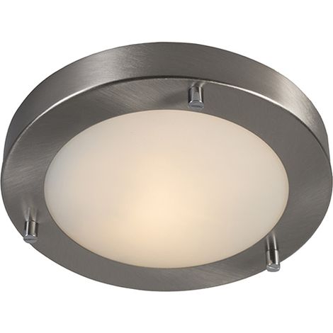 QAZQA Modern Ceiling Light Steel 18 cm IP44 - Yuma