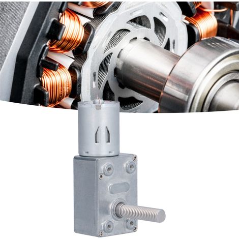 JGY-370 Schneckengetriebemotor mit Gewindewelle, M8-Schraube, langsam laufender Motor, selbsthemmend, 33 mm Wellenlänge, 24 V DC, 40 U/min (1/5)
