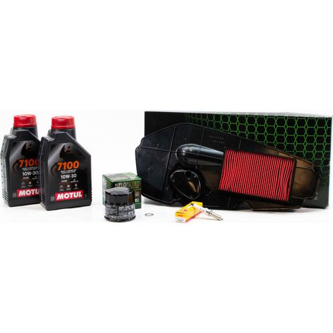 Kit Révision Filtres Bougies pour HONDA NSS FORZA 250 de 2008 à 2011 - MOTUL 7100 10W30 2L