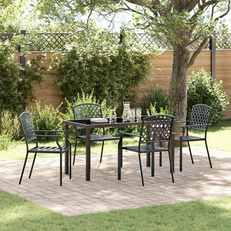 Conjunto de Comedor de Jardín 5 pcs Antracita vidaXL (1/5)