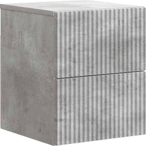 Wall-Mounted Bedside Cabinet Concrete Grey 33 x 34.5 x 40 cm vidaXL
