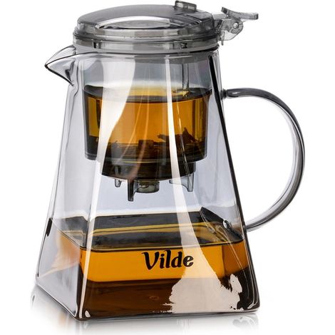 Teiera in vetro con infusore, 880 ml, borosilicato
