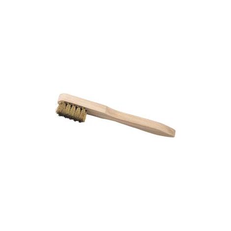 SPAZZOLA PER CANDELE OTTONE MANICO LEGNO - 10 pezzi ALTE