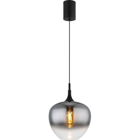 Suspension Lampe de salle à manger Verre Dimmable Noir Métal H 150 cm (1/5)