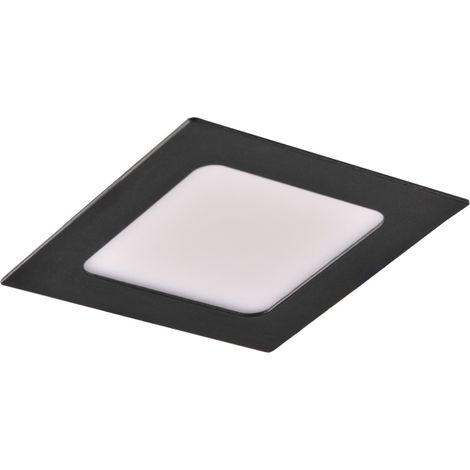 Faretto LED incasso 4,8W quadrato 12cm nero 4000K Polux Rigel (1/4)