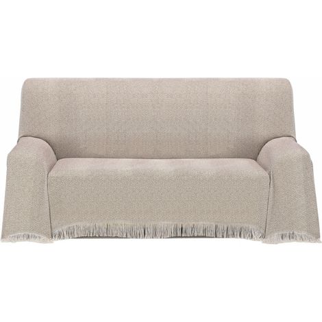 Couvre-lit Multifonction, Toucher Extra Doux, 230 x 260 cm, pour canapé ou lit Marron (1/5)