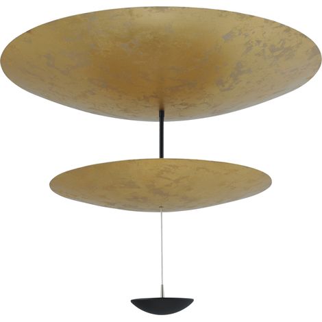 Plafonnier Zyan noir avec or 2 lumières - 5205-08-90-60-DW (1/3)