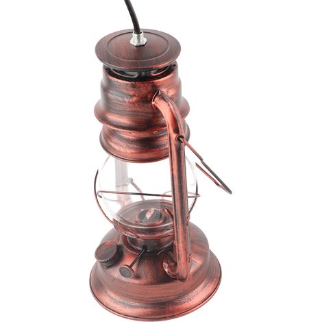 Lanterne vintage d'extérieur avec poignée LED, lampe à poignée pour décoration de fête à thème à la maison (1/5)