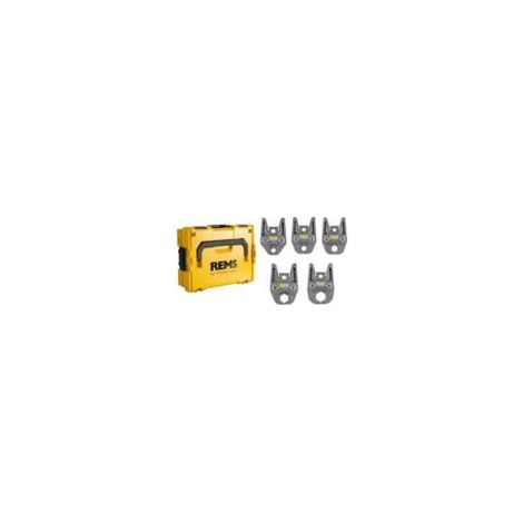 Rems – Set de pinces à sertir profil V 15+18+22+28+35 – Acier spécial forgé – Mâchoires CNC pour sertissage précis – L-Boxx (1/2)