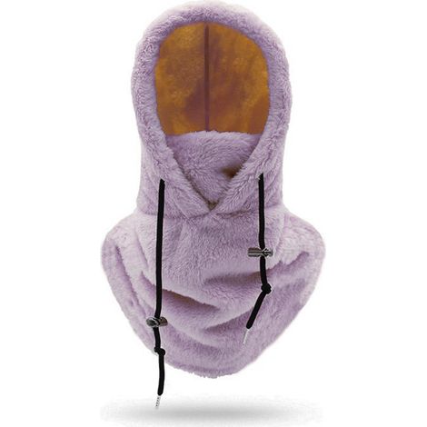 Capuche polaire chaude pour l'hiver, capuche de ski universelle, capuche polaire multifonctionnelle coupe-vent et chaude avec cache-cou, adaptée aux sports de plein air, au cyclisme, à la randonnée, à (1/5)