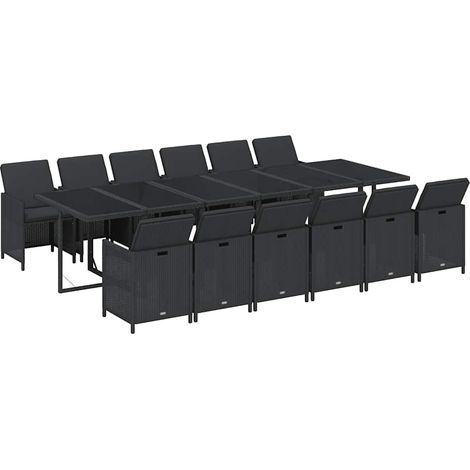 Garden Dining Set  Black vidaXL (1/4)