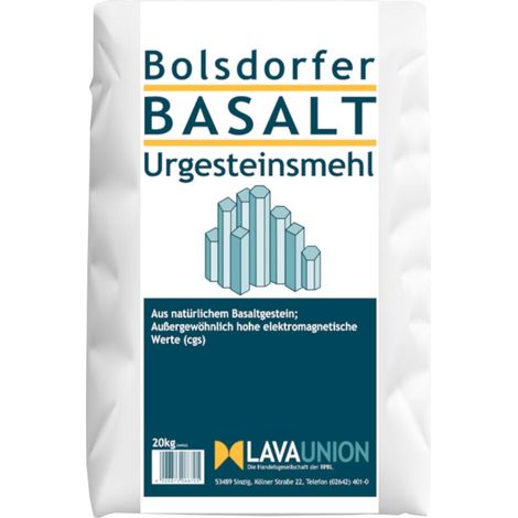 Poudre de roche basaltique 20 kg – Activateur de sol pour agriculture biologique – Améliore la fertilité et la croissance des plantes
