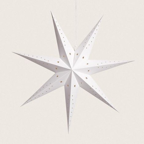 Estrella LED Papel con Batería Hadar Blanco