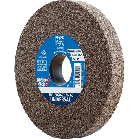 PFERD TOOLS Schleifbockscheibe Ø 150x20mm Bohrung-Ø 32 mm A60 für universelle Schleifaufgaben (1/5)