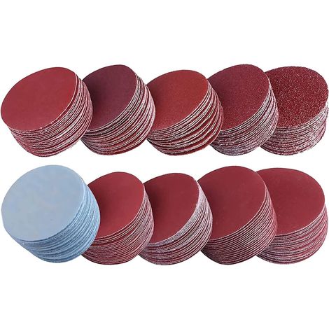 3 Pouces 50 Pièces Disques de Ponçage Pour Outils Rotatifs Meuleuse Forage, Disques Papier Verre à Crochet et à Boucle(Grain 40/80/180/240/320) (1/4)