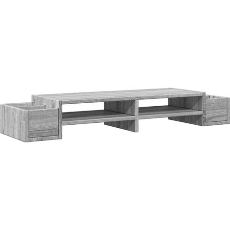 vidaXL Supporto Monitor con Cassetti Sonoma 100x27x15 cm in Truciolato (1/5)