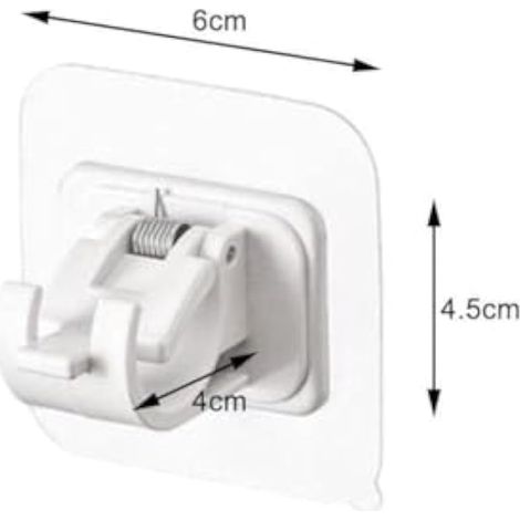 12 supports de tringle à rideaux autocollants 6 x 6 cm (1/4)