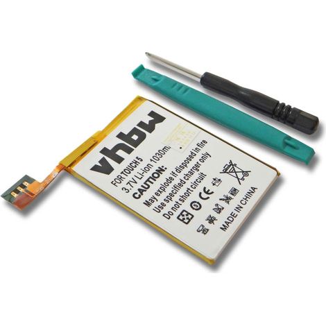 vhbw Battery compatible with Apple iPod Touch A1421, 5th Generation, 5G, 5th generation MP3-Player Music Player (1030 mAh, 3.7 V, Li-Ion)