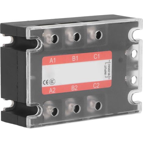 Dreiphasen-SSR-Regler mit Halbleiterrelais, 25 A AC bis 480 V AC, für industrielle Systeme, CNC-Werkzeugmaschinen und Verpackungsmaschinen (1/5)