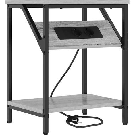 Maison Exclusive - Nachttisch Graues Sonoma 38 x 30 x 48 cm Holzw