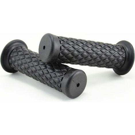 Poignées de guidon noires pour moto, 22 mm et 24 mm, en caoutchouc antidérapant, compatibles Honda, Yamaha, Kawasaki et Suzuki. (1/5)