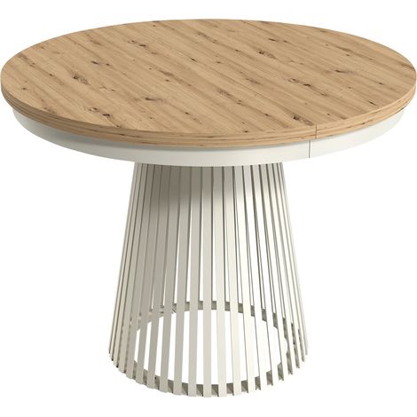 Mesa Stanton 152, Roble Artisan, 77x0x180cm, Alargamiento, Aglomerado laminado, Metal (1/5)