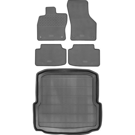 Set di tappetini in gomma per auto e tappetino per bagagliaio per Skoda Octavia III Sedan dal 2013 al 2020. (1/5)