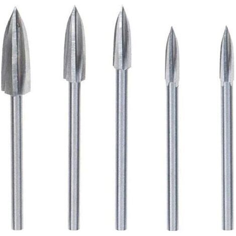Fraise rotative pour sculpture sur bois – Acier rapide – Coupe double – Détails précis pour gravure – Outil professionnel (1/5)