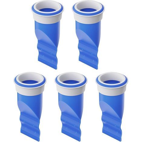 Lot de 5 bouchons anti-refoulement en silicone anti-odeur réglable pour tuyaux d'évier et de douche, convient pour 40 à 50 mm, facile à installer, bleu (1/5)