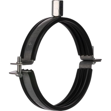 Ø 100 mm Collier de Serrage à vis pour la Fixation de Tuyau, Tube, ou Câbles Dans les Murs, les Sols - Avec Joint en Caoutchouc (1/5)