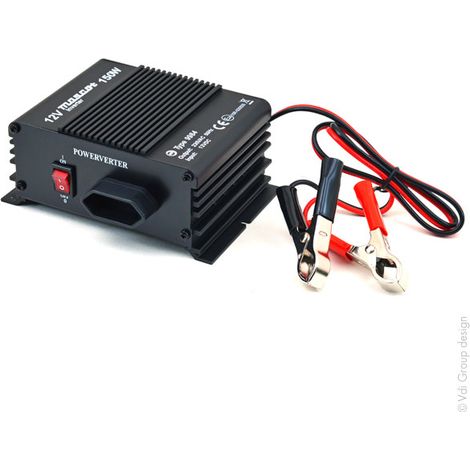 Mascot - Convertisseur DC/AC 12/230V 150W quasi-sinusoïdal 9984 - Sortie pinces crocodiles (1/2)