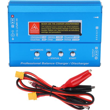 Chargeur-déchargeur intelligent B6 V2 pour batteries LiPo LiFe Li-ion, 60W 6A, équilibre de charge rapide et sécurisé. (1/5)