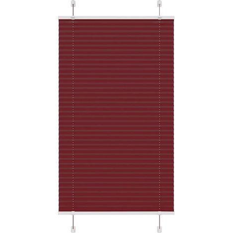 Plissee Bordeauxrot 80x150 cm Stoffbreite 79,4 cm Polyester