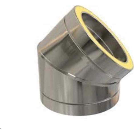 Codo 45º Inox-Inox Convesa  Medidas  Accesorios Fontanería: 100mm