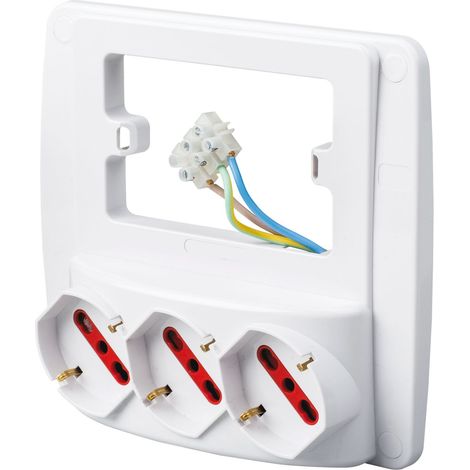 Multiprese da parete Emilia Schuko RS94130
