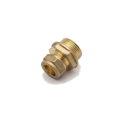 PrimaPlus 15mm x 3/4" Male Brass Compression Adaptor - 10 Pack