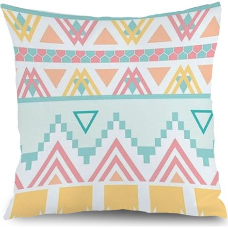 Housse de coussin carreaux décoratifs, décoration salon élégant,50×50cm (1/5)