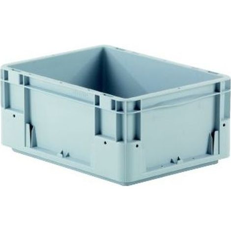 PROVOST - Bac gerbable Norme Europe 400 x 300 x 180 mm en polypropylène gris (1/2)