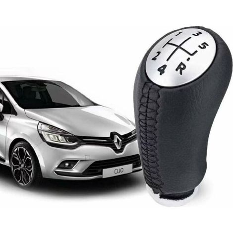 5 Speed Gear Shift Bouton En Cuir Pu Compatible avec Renault Laguna Megane 2 Clio 3 03-09