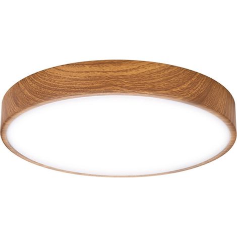 Runde LED-Deckenleuchte 33 cm, 18 W, 1350 lm Holzrand LED-Deckenlampe (1/5)
